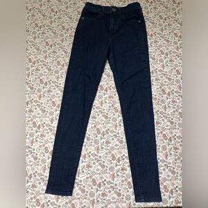 Express High-Rise Skinny Jeans - Size 0R - Dark Wash - Excellent Condition